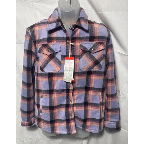 Sage collective women’s size medium plaid long sleeve fully lined flannel shirt - Picture 1 of 6